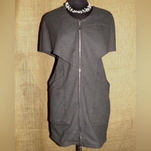 GRACIA Gray Short Sleeve Sheath Dress Size S NEW